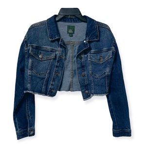 Wild Fable Crop Frayed Denim Jacket